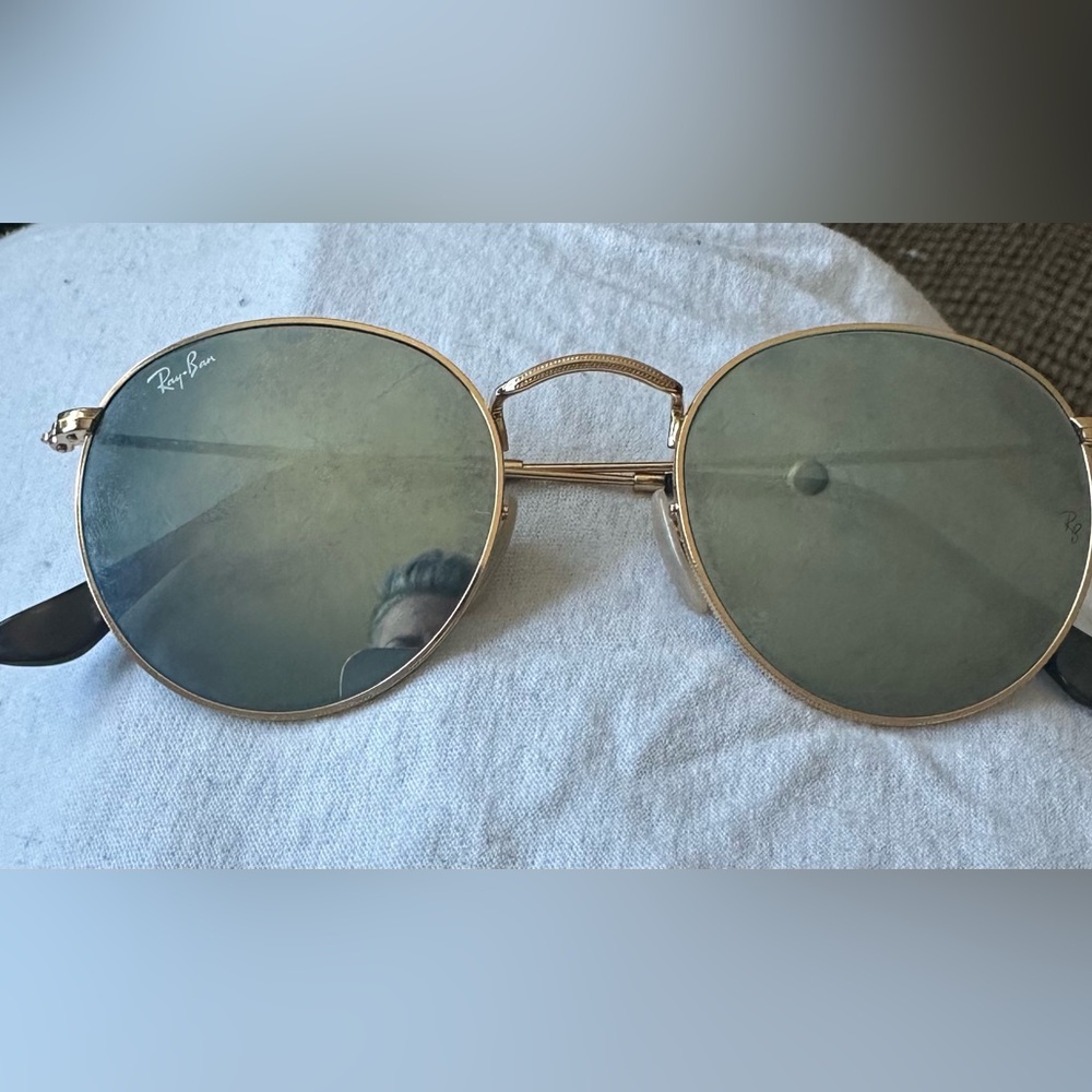 ROUND RAYBAN MIRRORED SUNGLASSESS